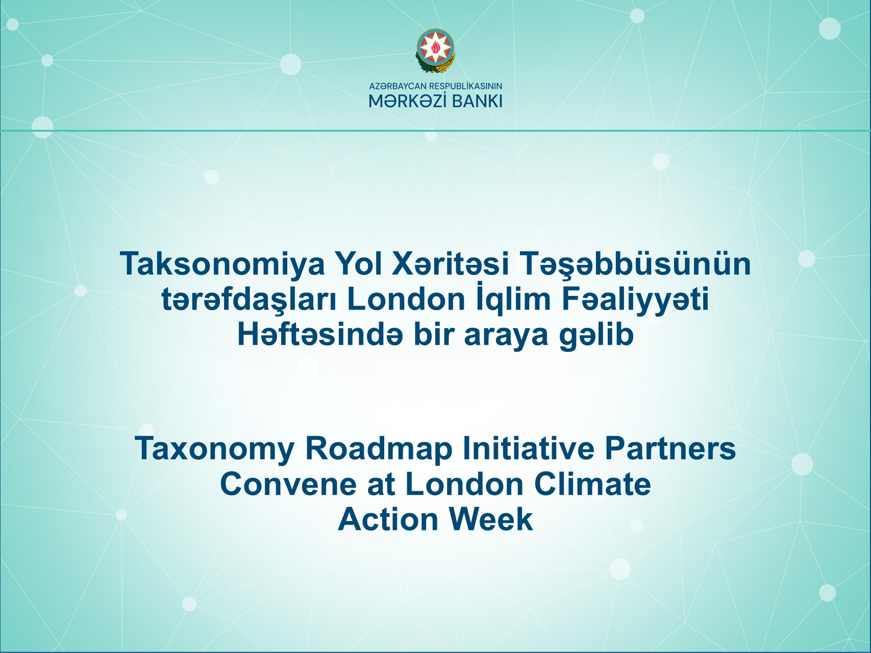 Post-event Advisory: Taxonomy Roadmap Initiative Partners Convene at London Climate Action Week