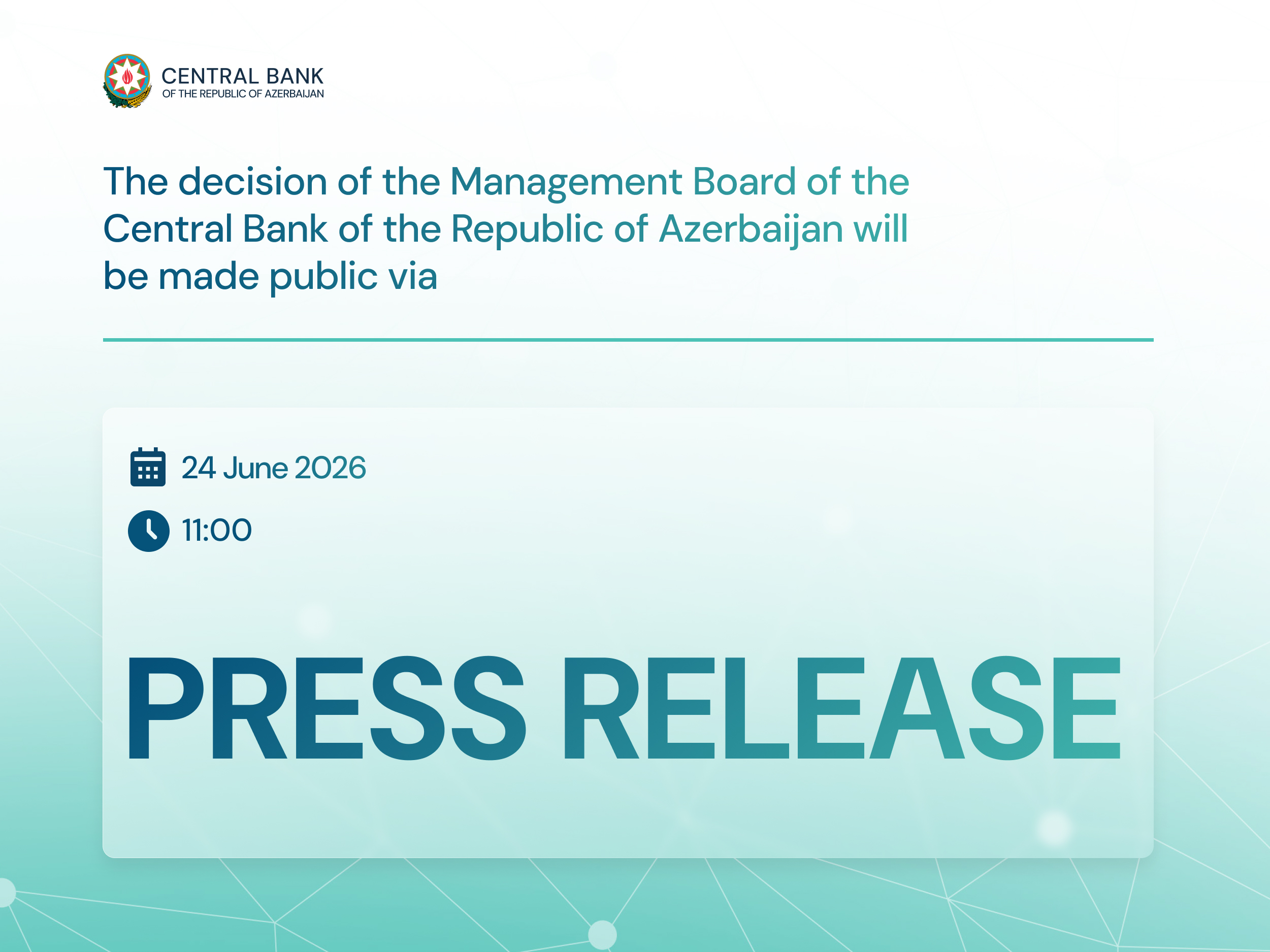 Information by the Central Bank