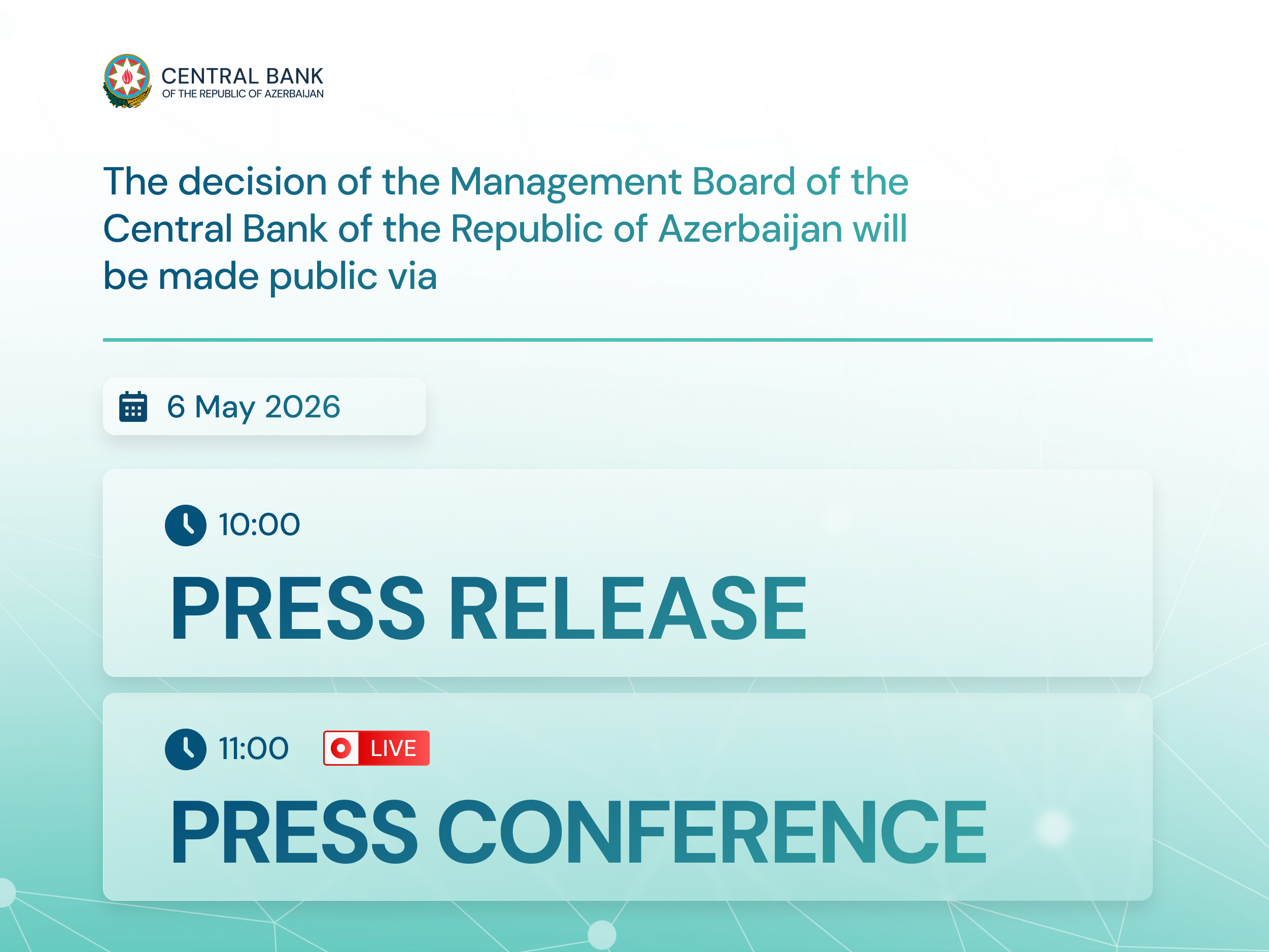 Information by the Central Bank