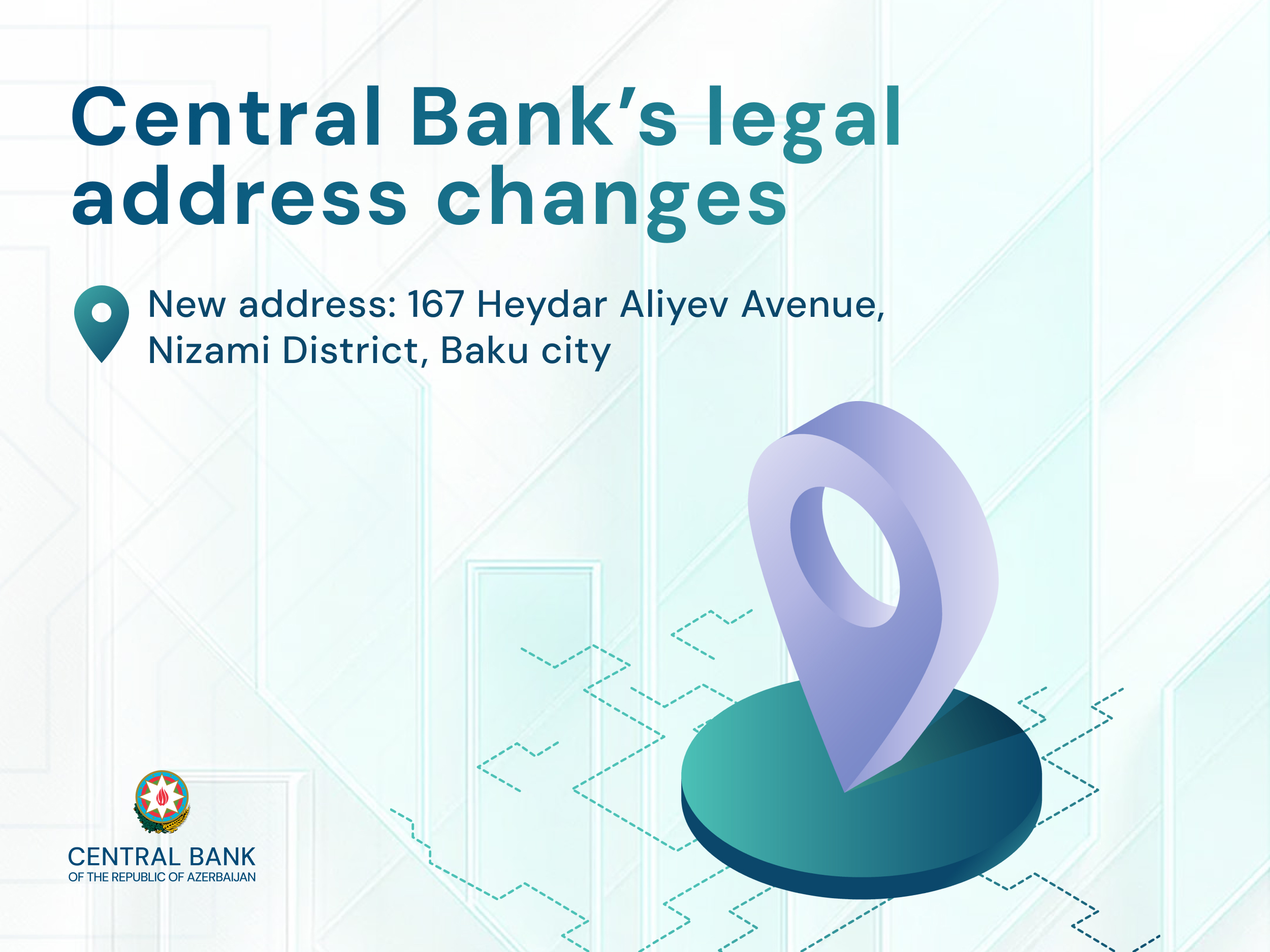 Central Bank’s legal address changes