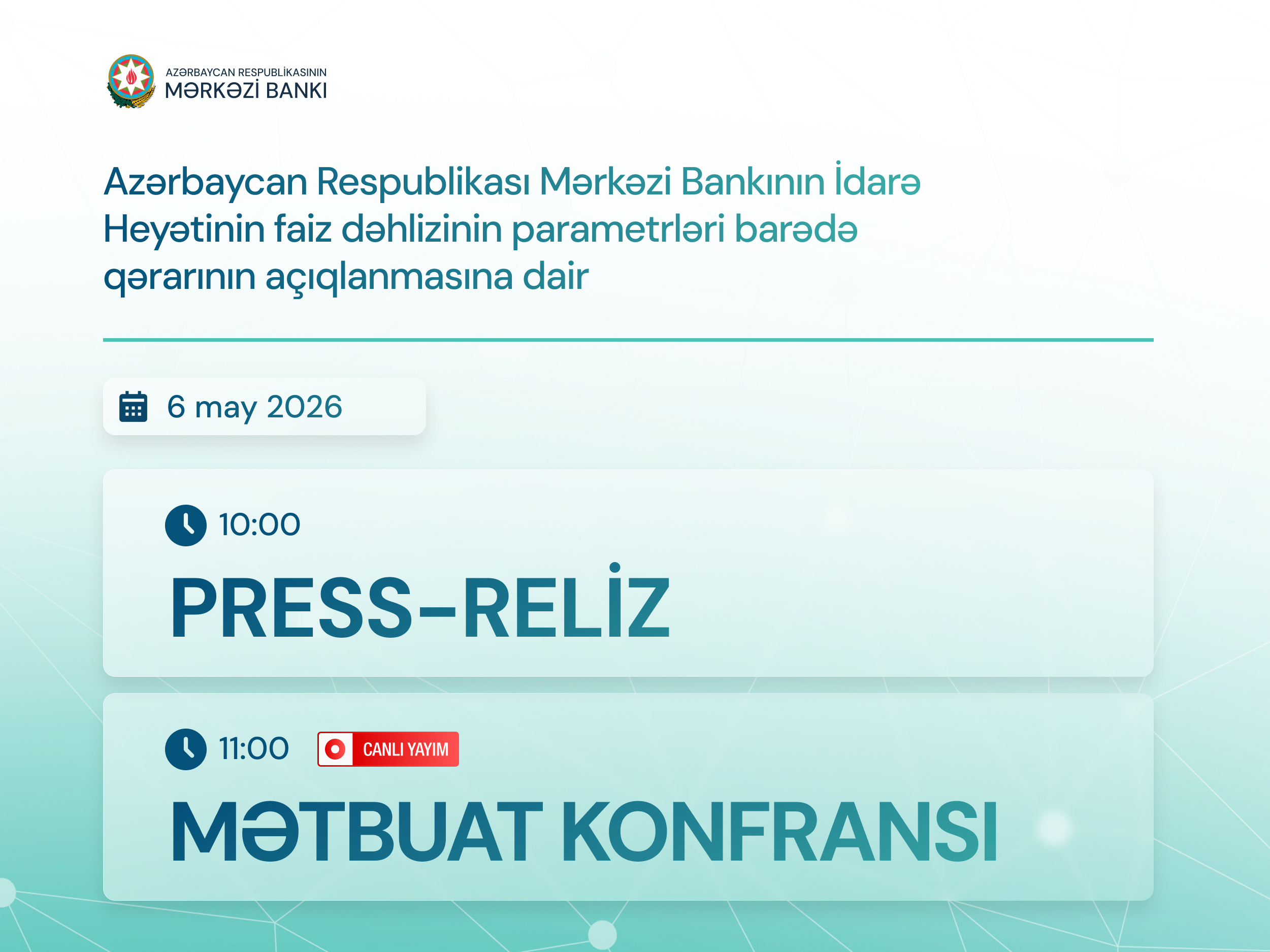 Mərkəzi Bankın məlumatı