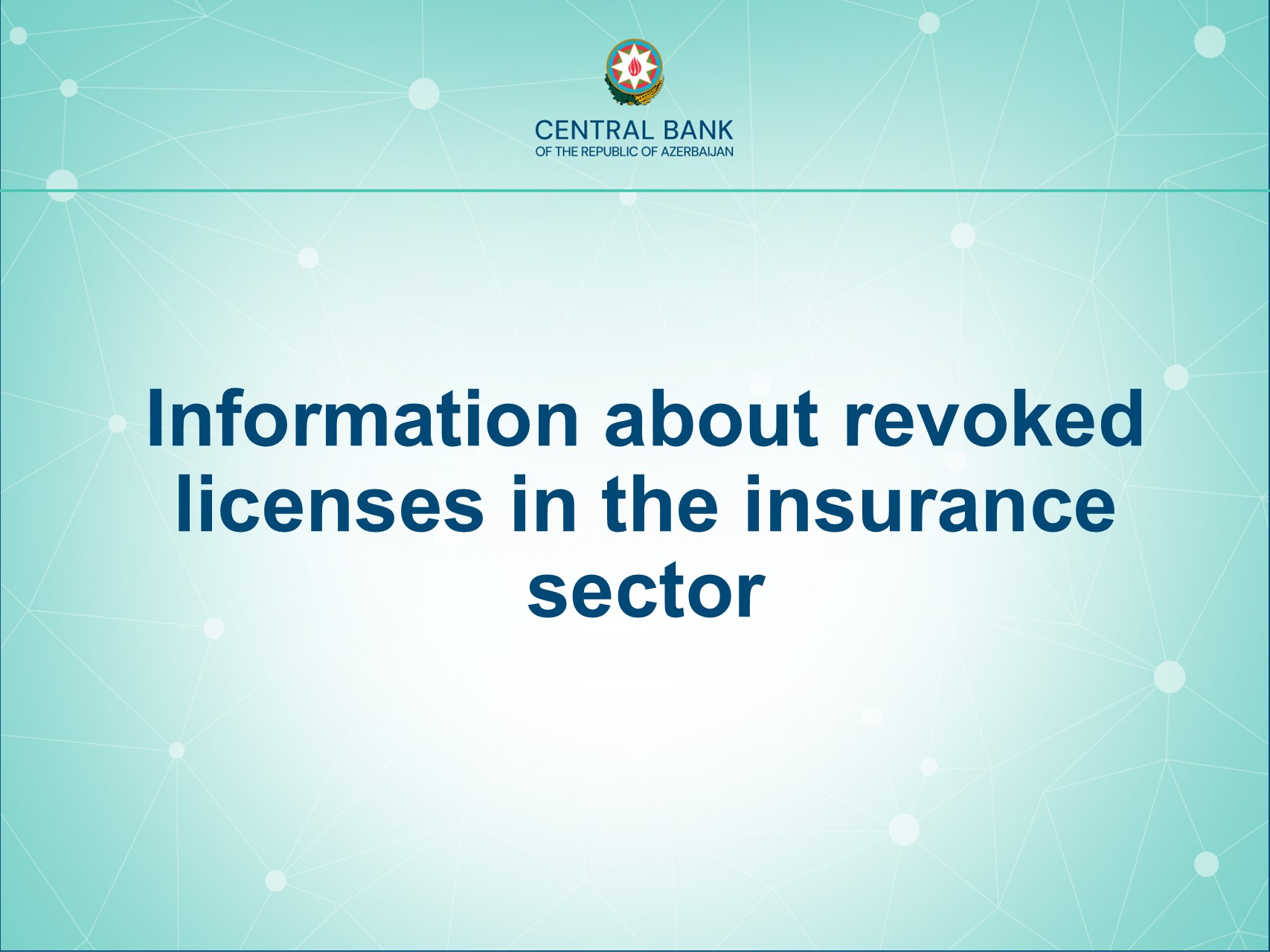 Information about revoked licenses in the insurance sector